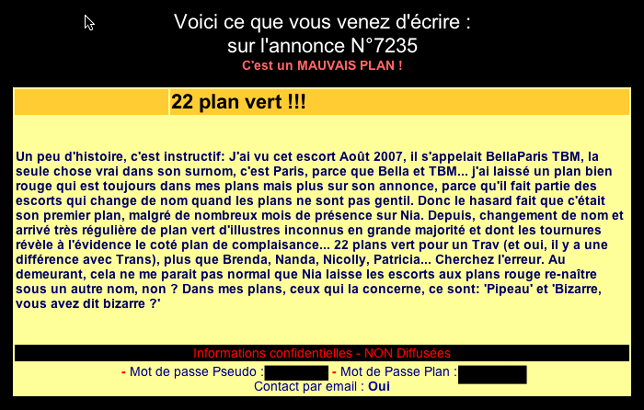 concerne annonce N° 7235 &amp;quot;Spécialiste du massage anal TBM&amp;quot; appelé Lizatrans